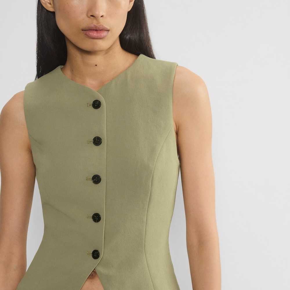 Aritzia Sage Green Button Down Top